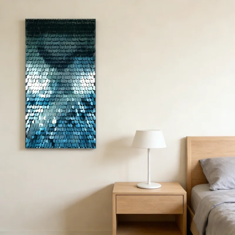 Stainless steel Luminescent Scales wall decoration, hotel, KTV, bar, restaurant, shop, home background wall decoration pendant