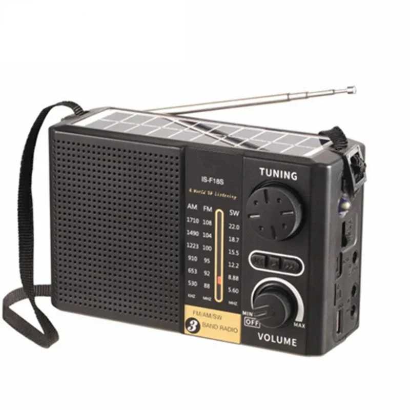 

Emergency Radio AM/FM/SW1/SW2 Solar Power Hand Crank Weather Radio Receiver 1200mAh Power Bank Radio Solar