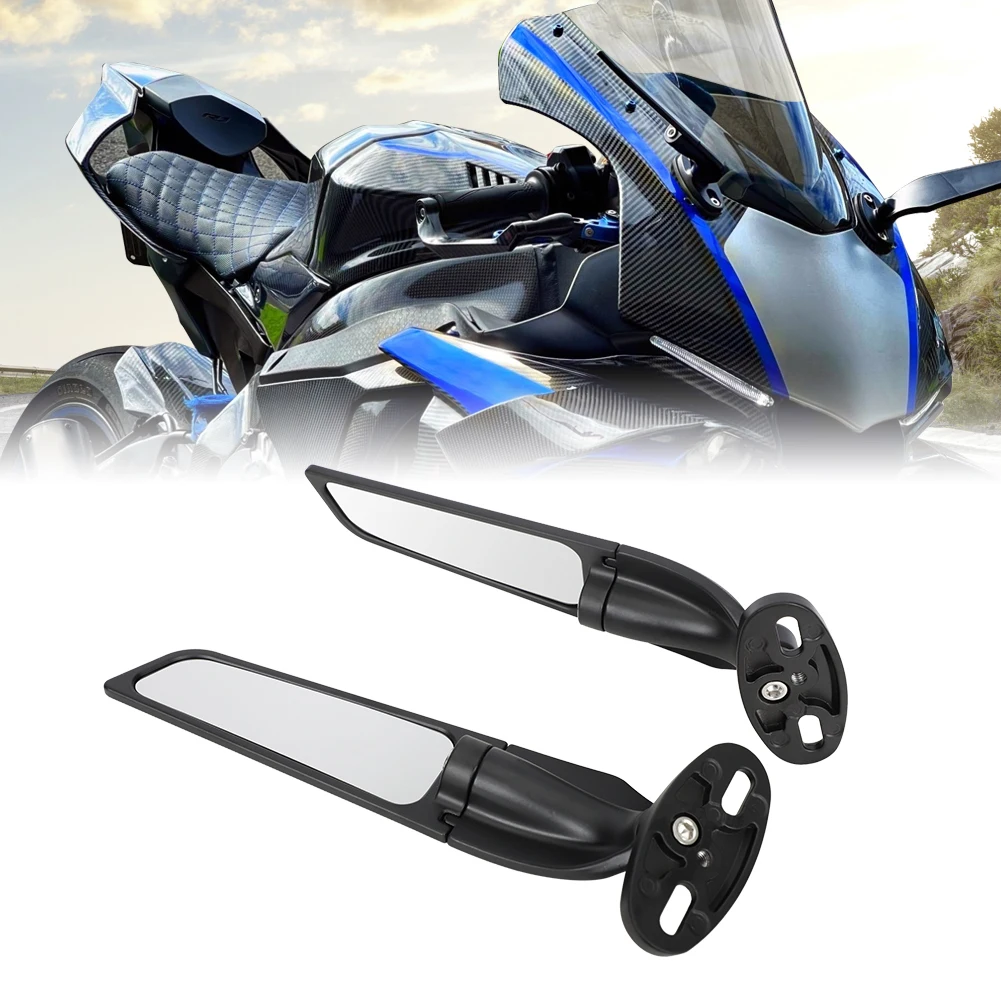 Motorcycle Universal Rotatable Rearview Mirror Modified 2PCS For KAWASAKI NINJA 250 300 400 650 H2 H4 ZX10R ZX9R ZX7R ZX6R ZX636