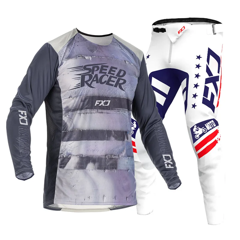 motocross gear set racing suit Off-road MX Enduro MOTO Mens Kits Women's Motorcycle Combo white Pink black red green  MTB BMX