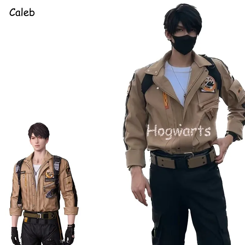 

Love and Deepspace Caleb Cosplay Costume Brown Flying Jacket Supersonic Uniforms Halloween Party Women Men Carnival Outfit