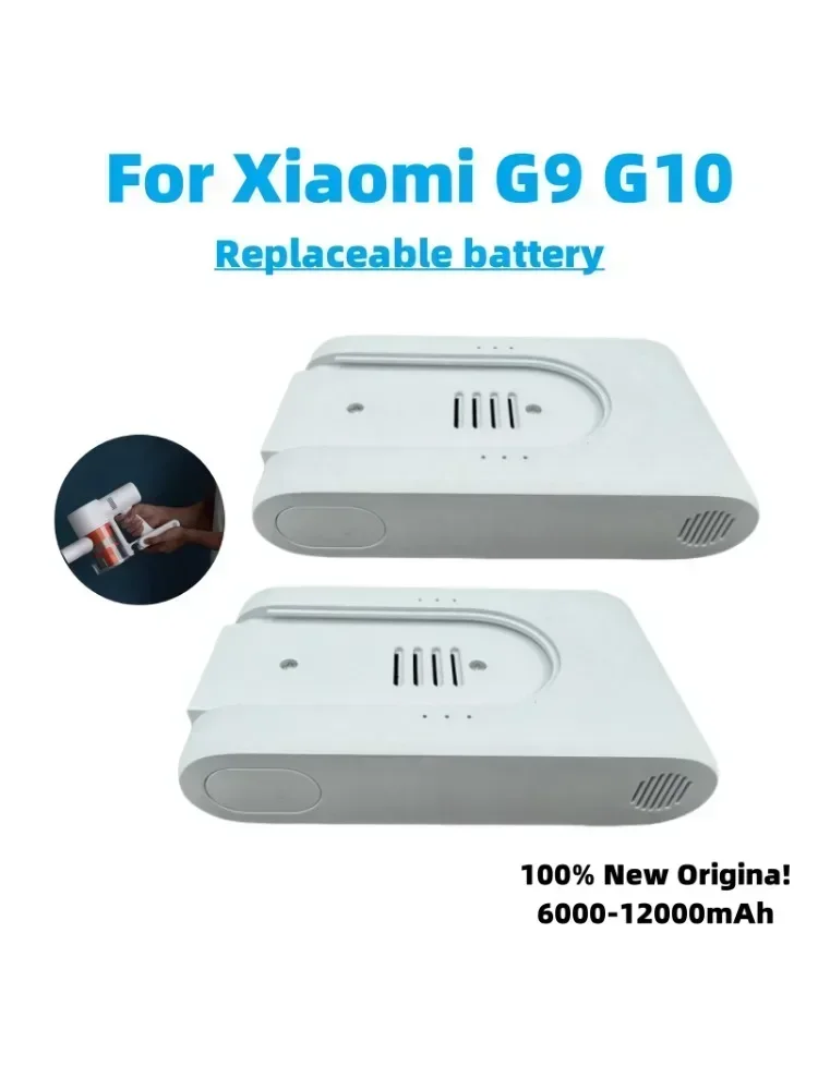 

NEW 25.2VRechargeable lithium ion Battery Pack 12000mAh for Xiaomi Mijia G9 G10 Wireless Vacuum Cleaner 12000mAh Accessories