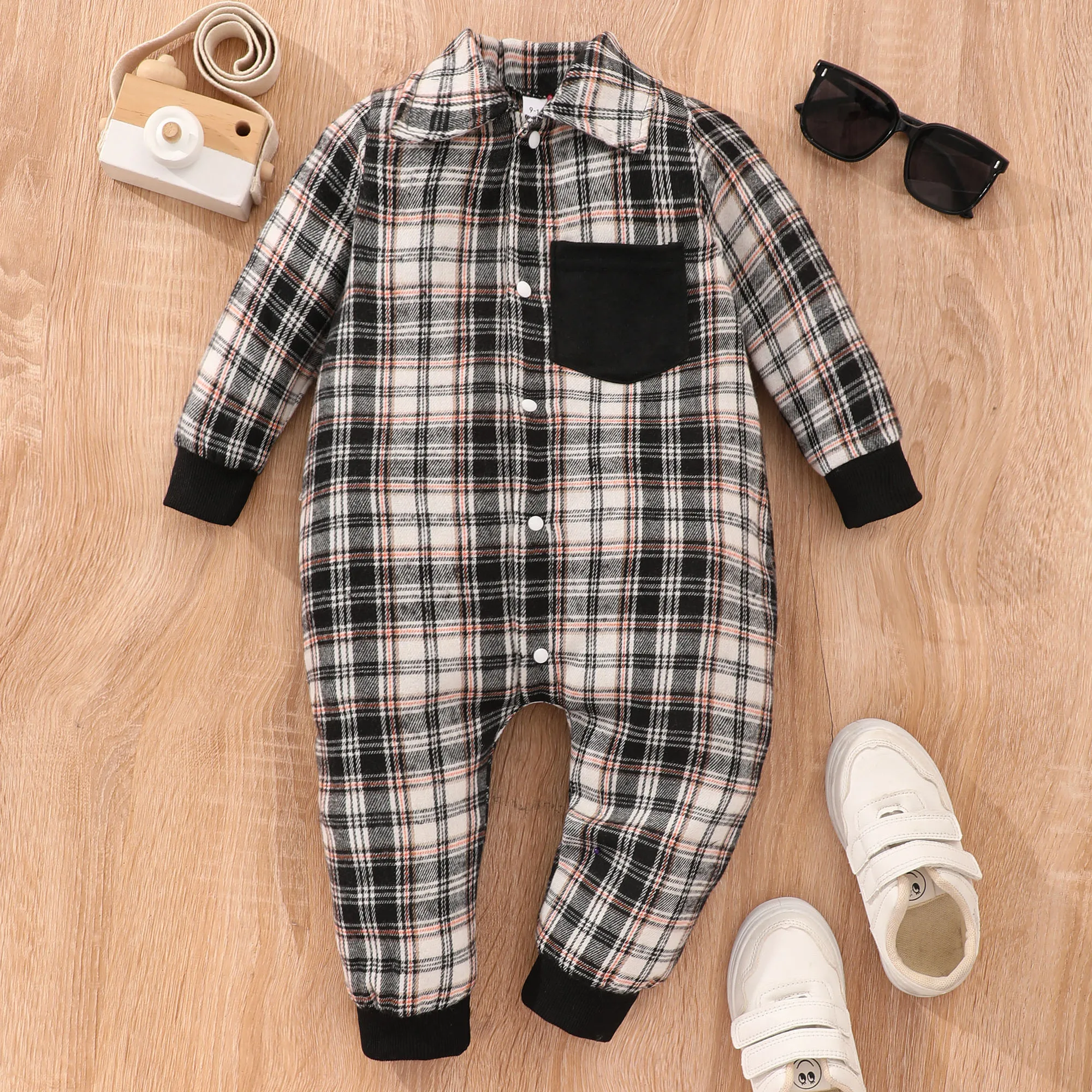 2024 Plaid Romper Baby Boy Bodysuit Long Sleeves Spring Summer Cute Newborn Baby Clothes Cotton Infant Girl One-Pieces 0 - 24M