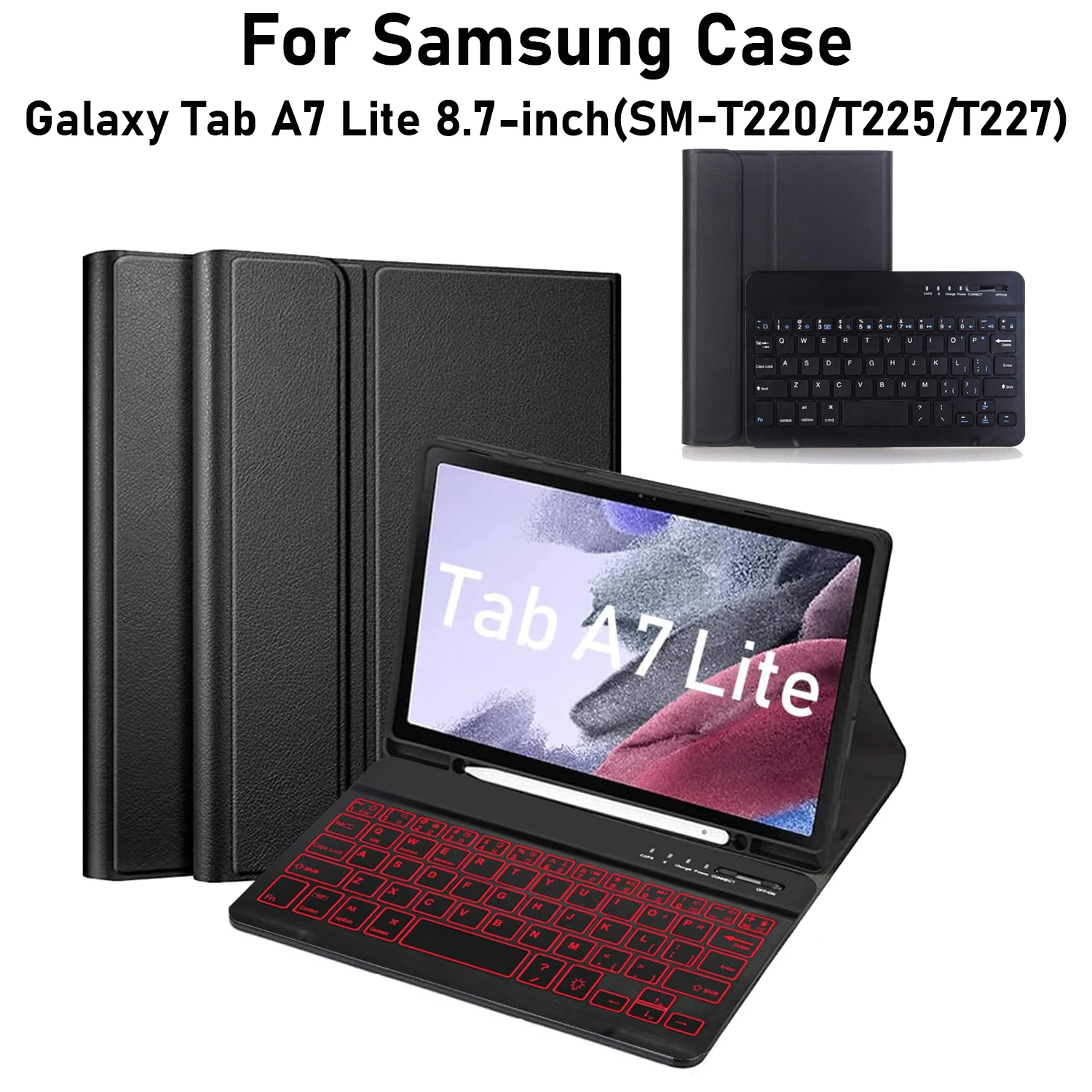 

Tablet Case For Samsung Galaxy Tab A7 Lite 8.7 Inch Case,Keyboard Case for Samsung Galaxy Tab A7 Lite 8.7 inch SM-T220/T225/T227