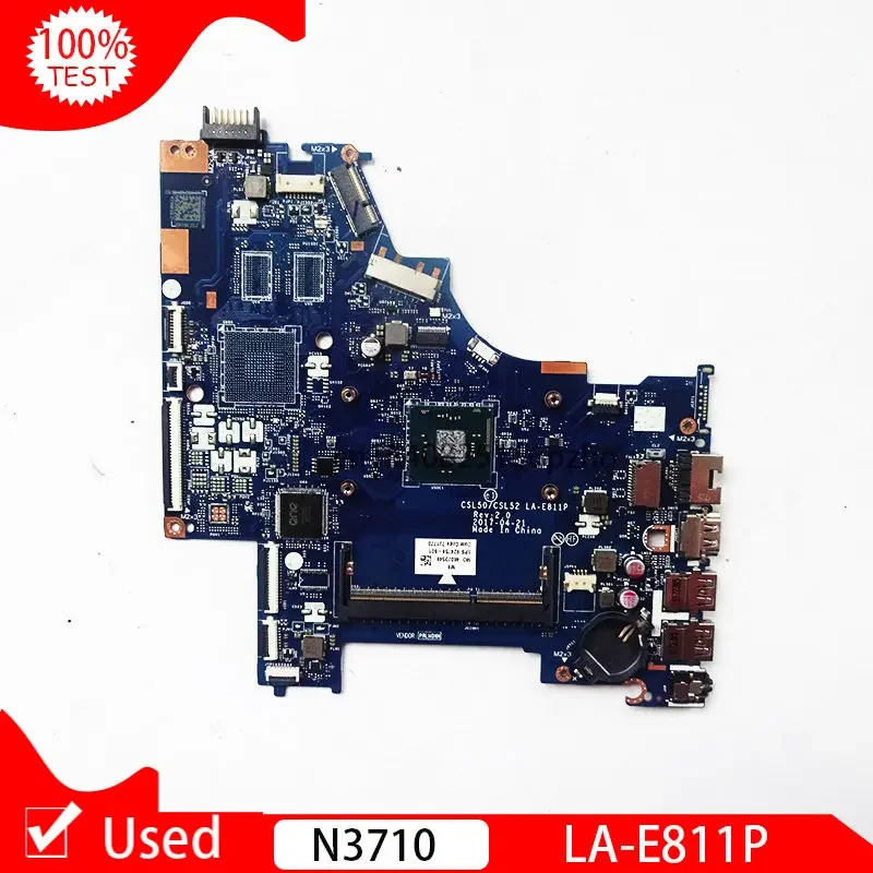 

Used CSL50 CSL52 LA-E811P 924754-501 924754-001 924754-601 For HP Pavilion 15-BS Series Laptop Motherboard N3710 CPU DDR4