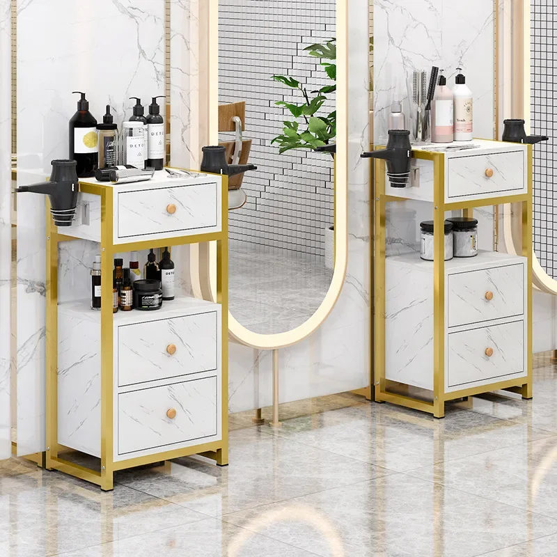 Barber shop tool cabinet beauty hand hair salon multi-functional storage rack table storage chest of drawers