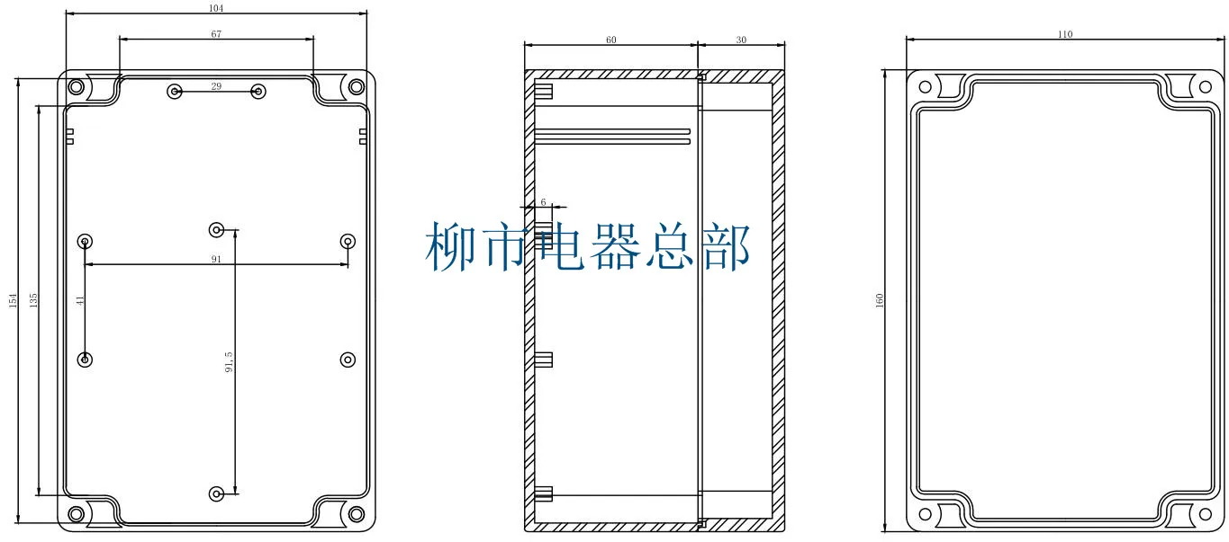 160*110*90mm custodia impermeabile per esterni scatola di plastica custodia per progetti elettronici custodia per scatola di giunzione impermeabile per strumenti