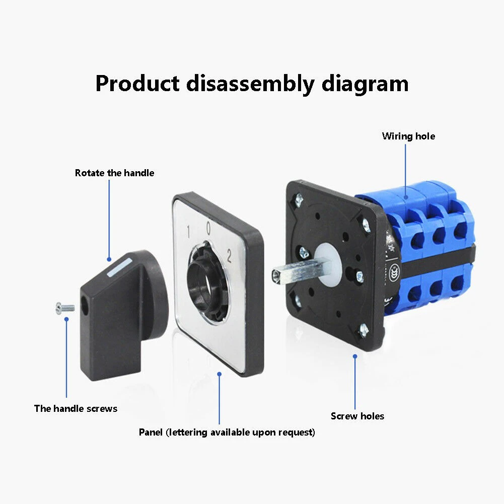 

3 Positions Switch Changeover Switch For Industrial Applications 20A Current 32A Current AC380V Voltage DC220V Voltage