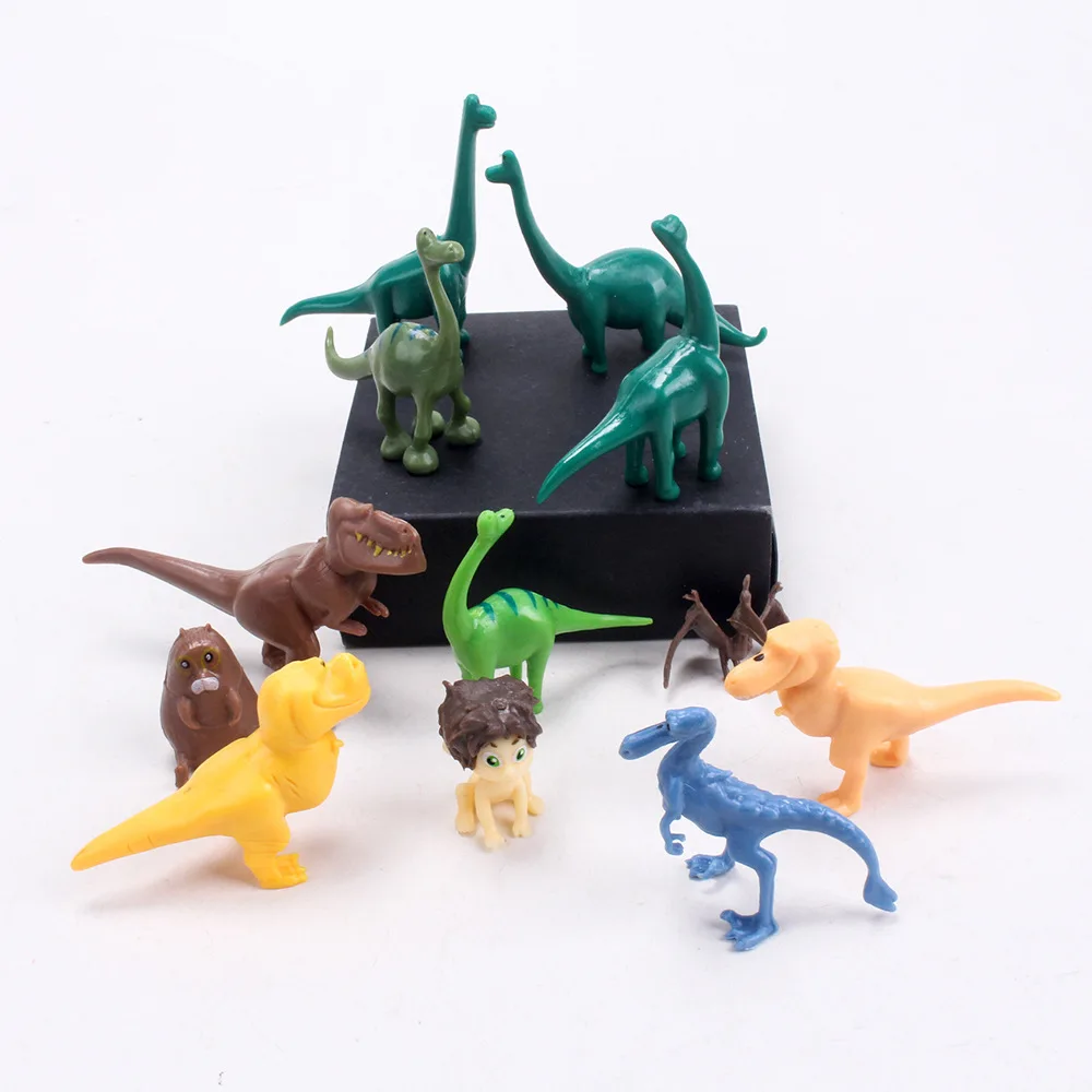 8cm 12 pçs/lote disney o bom dinossauro pvc figuras de ação brinquedo dinossauro bonecas modelo animal bolo decoração presentes para crianças