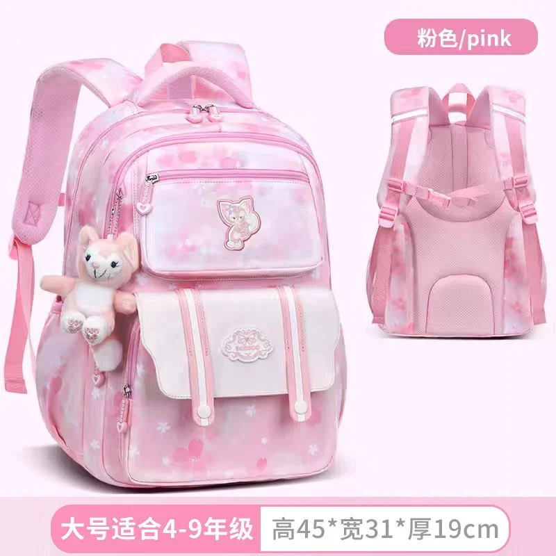 Disney new  cartoon cute Lingna Belle large-capacity student schoolbag spine protection and burden reduction children's backpack