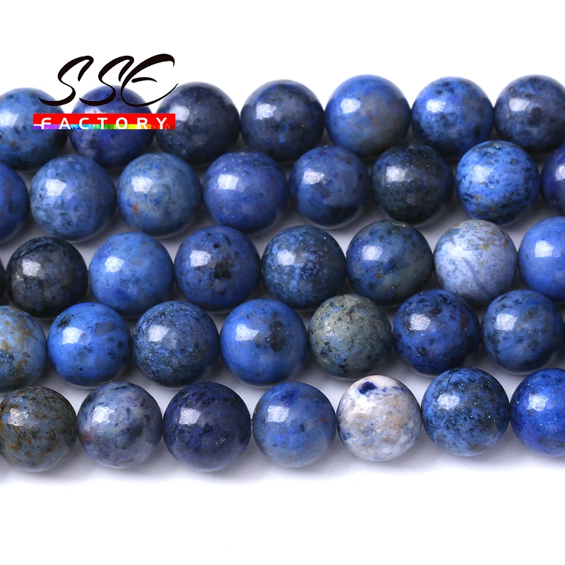 8mm Natural Kyanite Blue Jaspers Stone Beads For Jewelry Making Round Loose Beads DIY Bracelets Necklaces Accessories 15” Strand