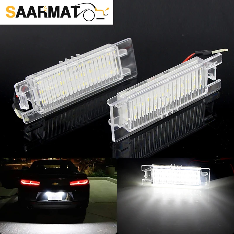 2Pcs LED License Plate Light Number Plate Lamp Canbus For Chevrolet Camaro 2014-2021 Chevrolet Malibu 2013-2015 Limited 2016