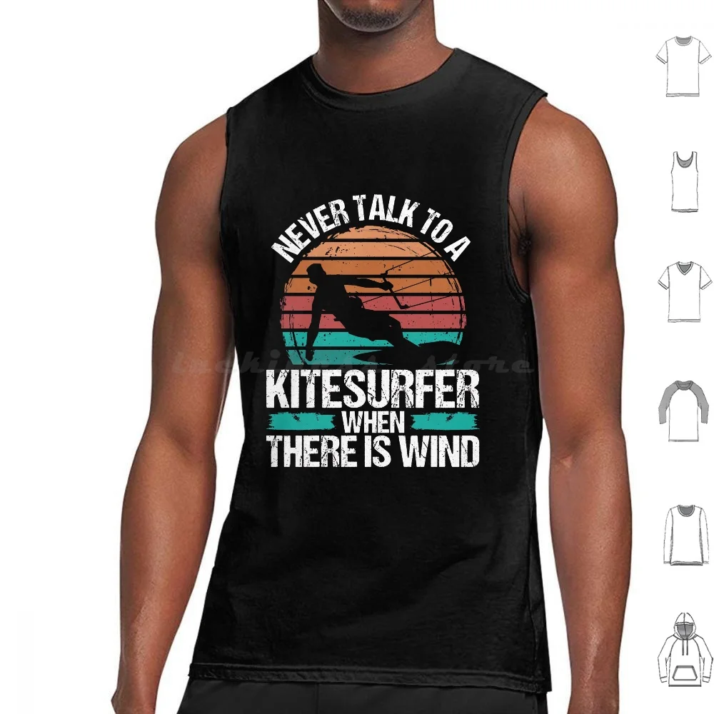 Kiteboarding Vintage Kitesurfing Retro Kiteboarder Tank Tops Vest Sleeveless Kitesurfing Kiteboarding Kitesurfer Kiteboard