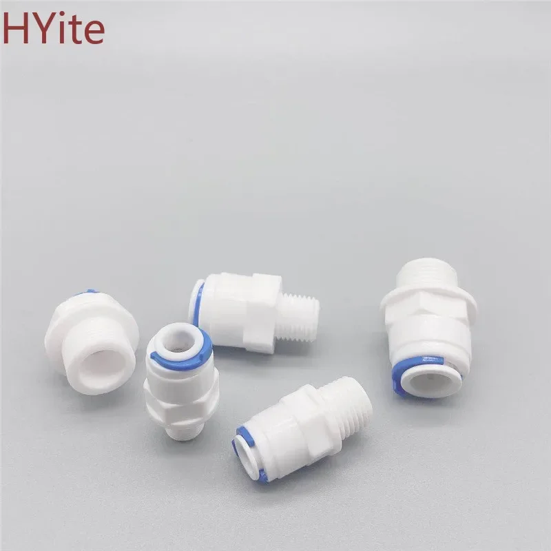 RO Water Straight Pipe Fitting 1/4 3/8 OD Hose 1/8\