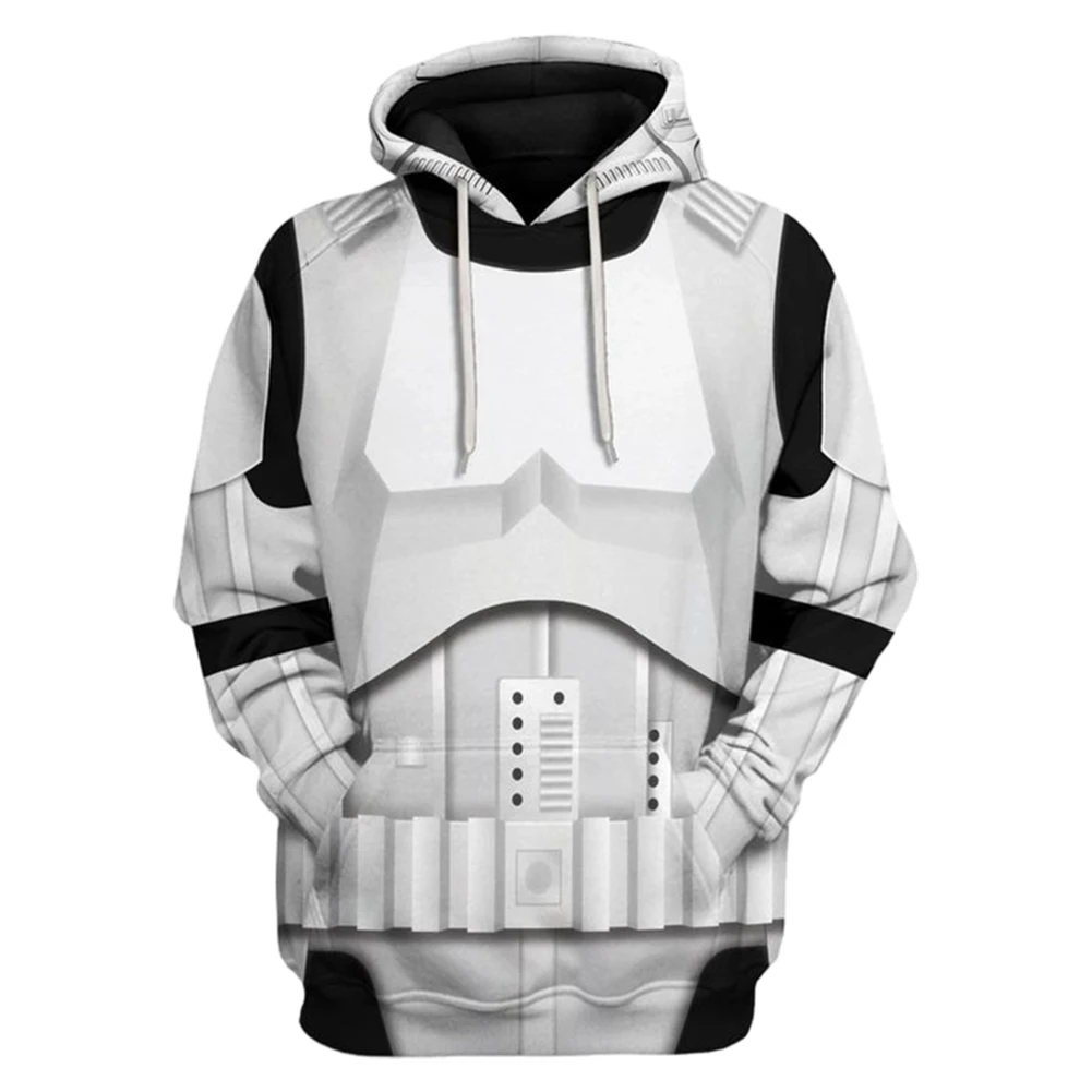 Trooper Cosplay Fantasy Hoodie Pant Suit Movie Space Battle Army Costume Disguise Adult Men Cosplay Roleplay Fantasia Outfits