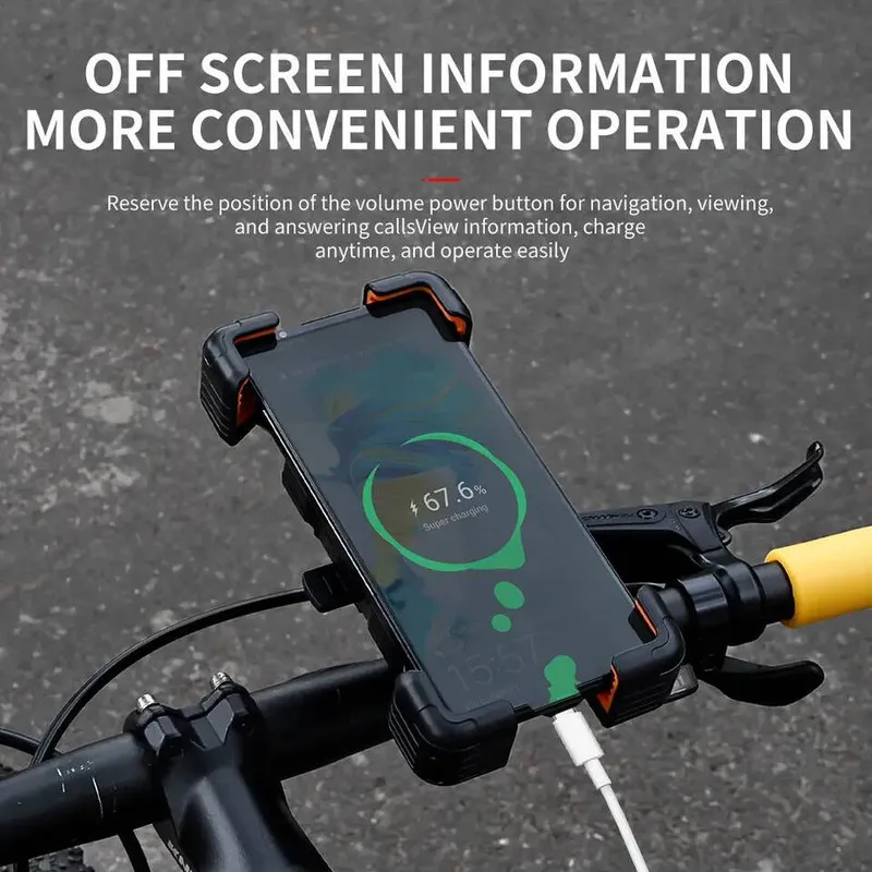 

ESLNF Bike Universal 360° View Bicycle Holder 4.5-7.2Inch Mobile Phone Stand Shockproof Motorcycle Bracket
