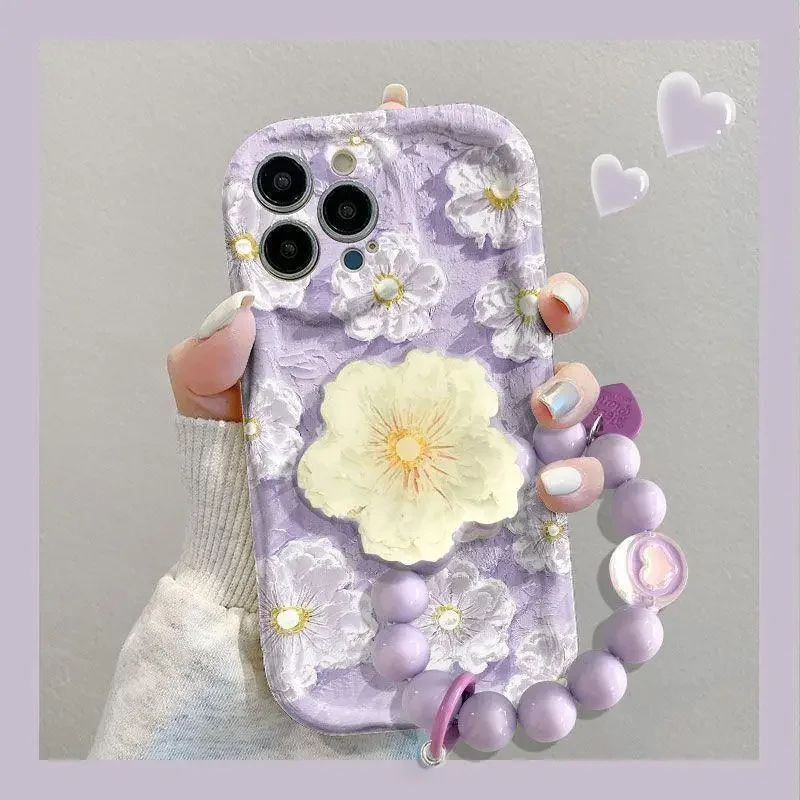 Phone Case for Xiaomi Redmi Note 13 Pro 5G 12 4G 8 11 10 9 12 Pro Plus 12S 13C 12C 10C 9C 9A  A1 A2 A3 Soft Cover Bracelet Chain