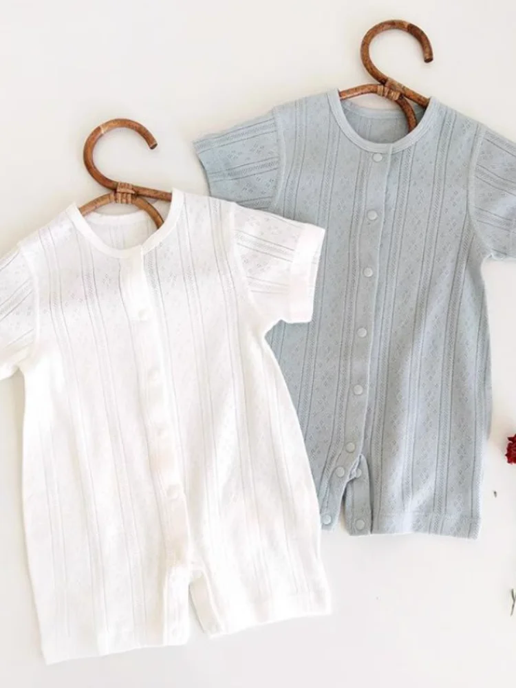 

Baby Summer Onesie ort Sve Thin M Baby Faionable Summer Clothes Climbing Suit Newborn Air Conditioner Suit