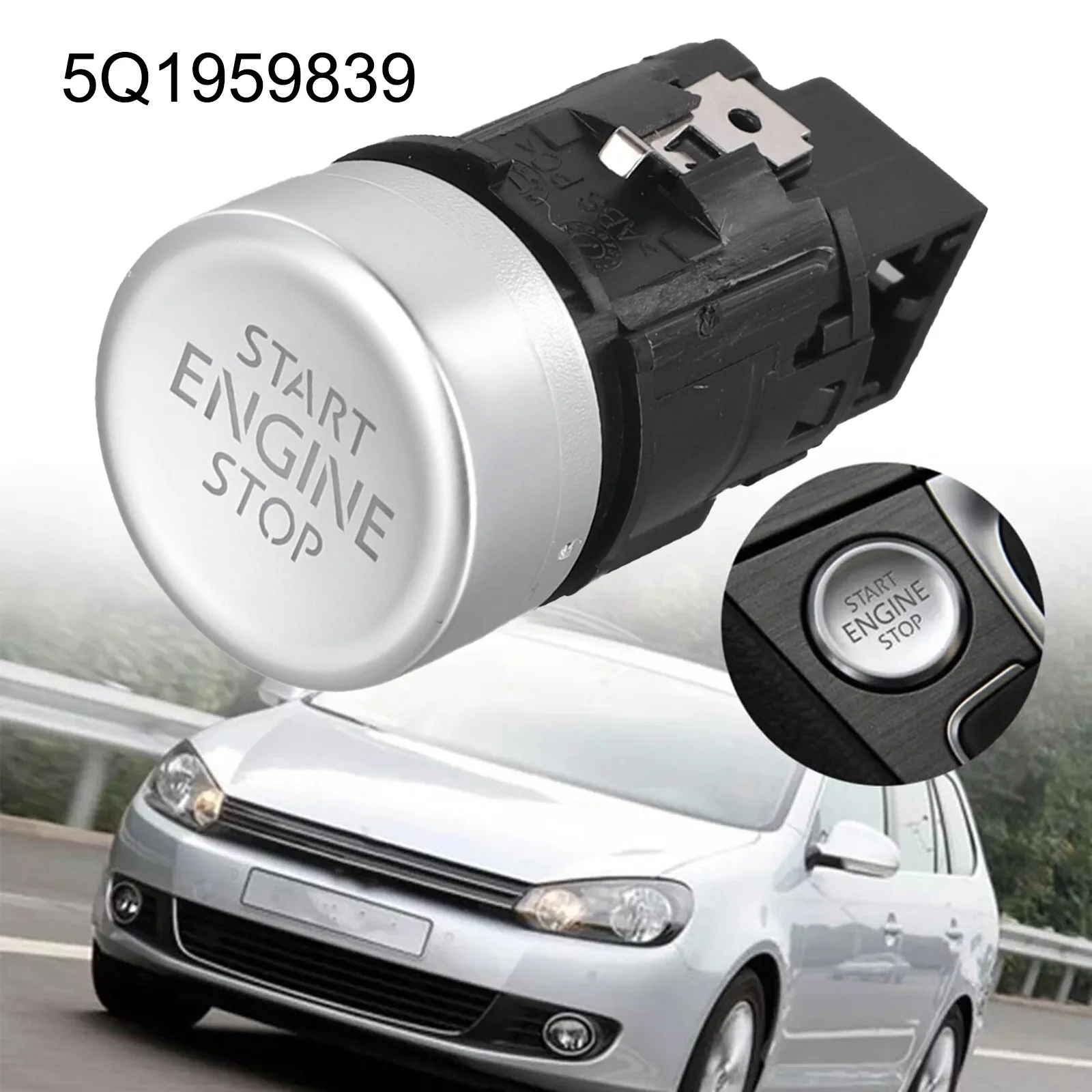 Golf 7 Start Button Engine Key Switch Plastic Material Stable Characteristics Easy Installation High Reliability