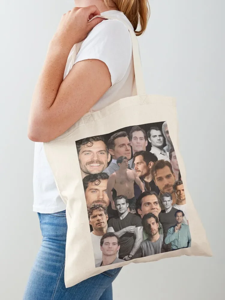 henry cavill photo collage Tote Bag custom canvas bag female bag Custom