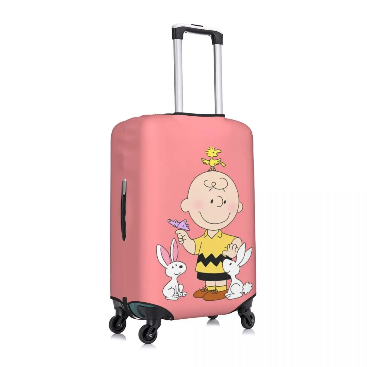 Hot Japan Cartoon Peanuts Snoopy Charlie Woodstock Suitcase Cover Anime Cartoon Travel Protection Holiday Fun Luggage Case