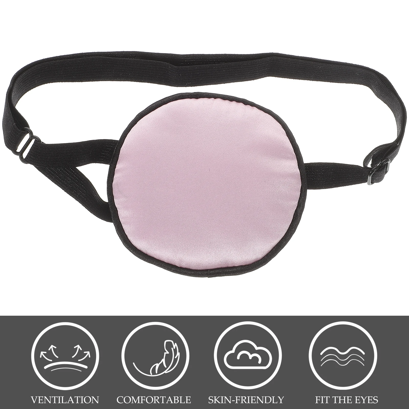 قطعتان من رقع الحرير قابلة لإعادة الاستخدام وخفيفة الوزن وغطاء حريري مريح لحول العين الكسولة للأطفال والكبار ومرن قابل للتعديل