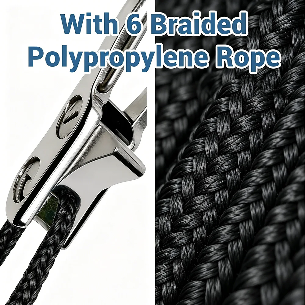 Rope Tying Tool And Tensioner with Roller Tensioner, Heavy-Duty Retractable Buckle with Accessory Rope, Suitable for Camping