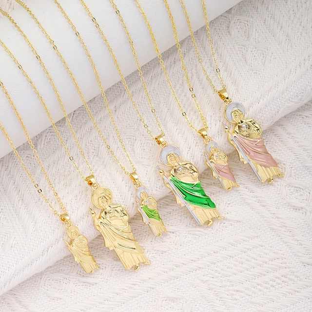 San judas necklace real gold outlet