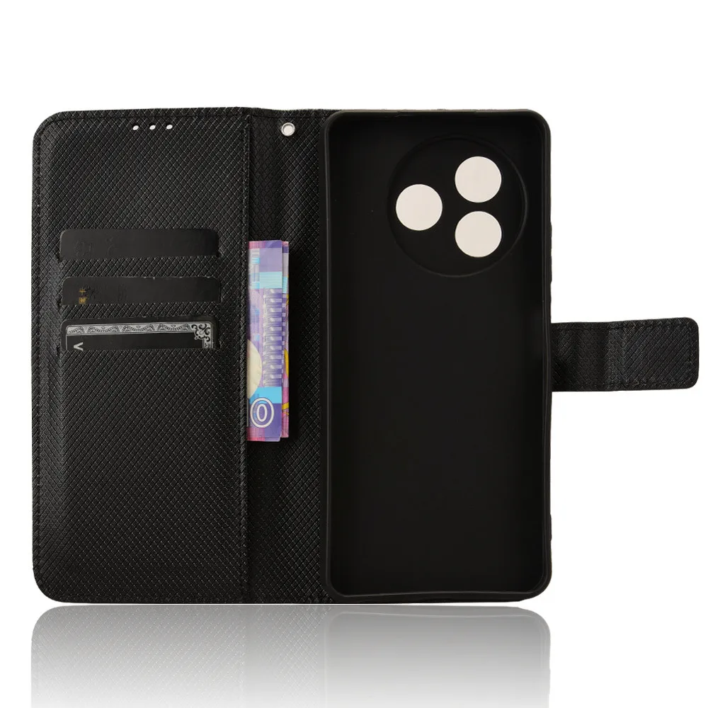 For Itel S24 Case Luxury Flip Diamond Pattern Skin PU Leather Wallet Stand Case For Itel S24 S 24 ItelS24 Phone Bag