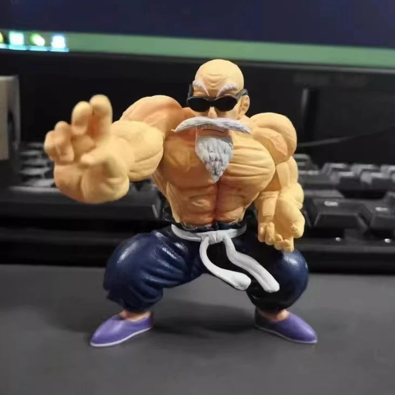 10cm Cartoon Master Roshi Toys Materia Dragon Ball Z Figure GK Kame Sennin Muscle Figurine Model PVC Collection Ornament Dolls