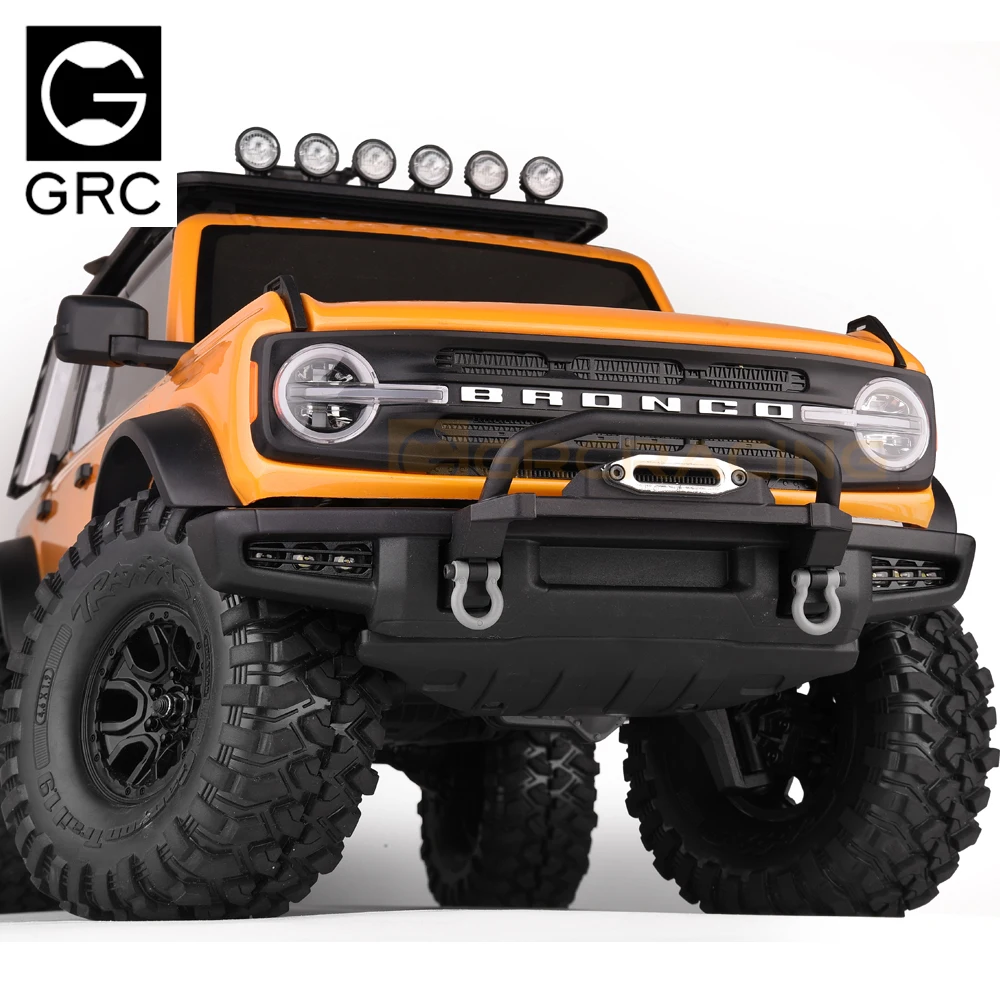 1 paio di fendinebbia paraurti anteriore ad alta luminosità a 6 lampade 7.4V per 1/10 RC Crawler Car Traxxas TRX4 New Bronco 2021 parti di