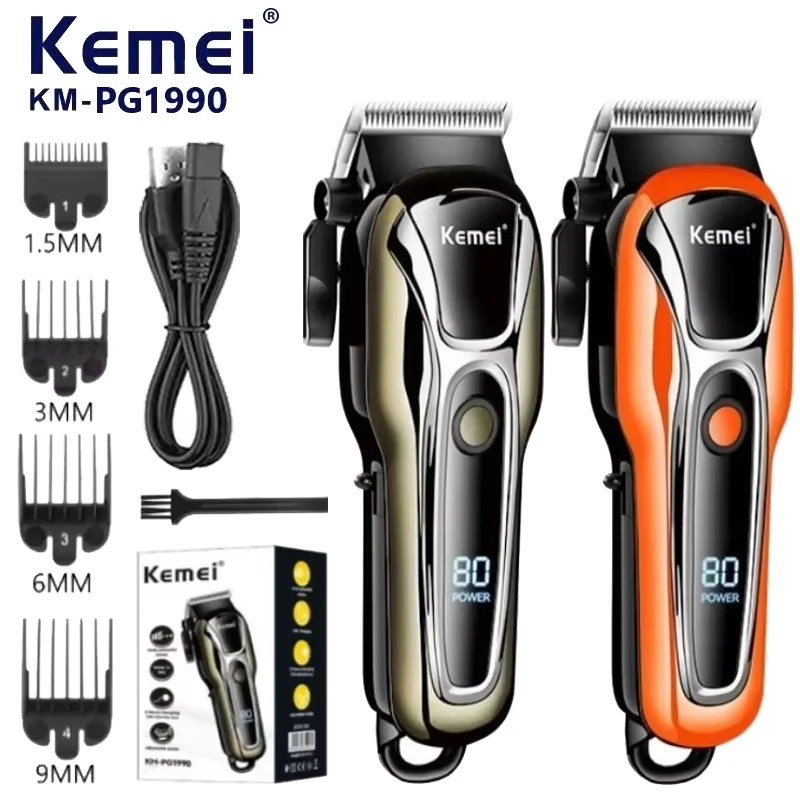 Kemei ماكينة قص الشعر الكهربائية للرجال ماكينة حلاقة كهربائية احترافية لقص الشعر للرجال ماكينة حلاقة لاسلكية