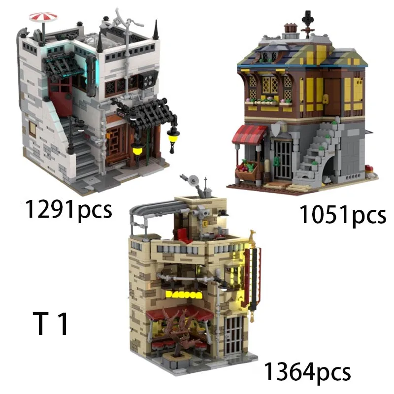 

MOC-82698 108766 109598 City Street Model Building Blocks Noodle House Modular Gift Holiday Assembly Children's Toy Set