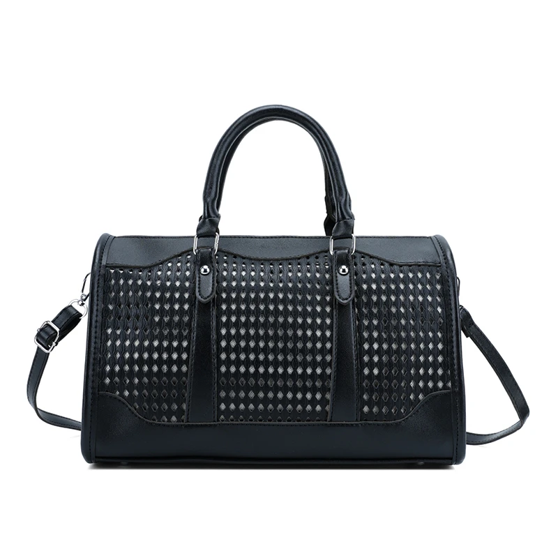 

Large Capacity Women PU Leather Handbags Travel Bags High Quality Ladies Hollow Out Shoulder Tote Bags Casual Big Messenger Bag