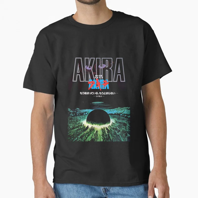 

80s Retro Manga Akira #0807 cyberpunk city explosion cyber mecha tokyo motor Otomo Katsuhiro Anime Gift T-shirt large size tops