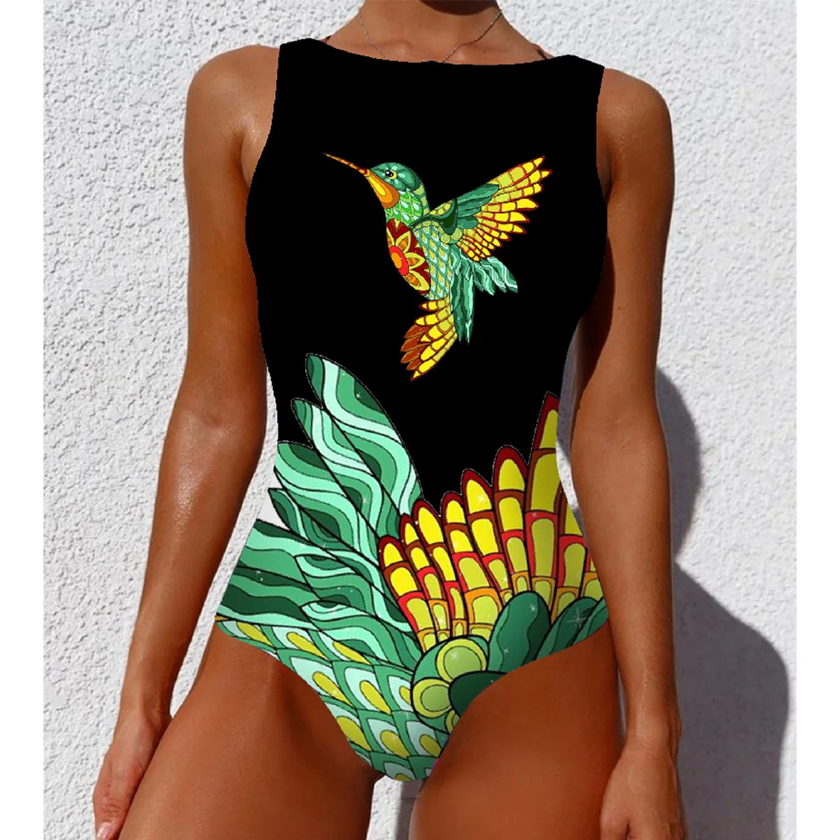 Striped Women One Piece Swimsuit High Quality Swimwear Printed Push Up Monokini Summer Bathing Suit Tropical Bodysuit Female