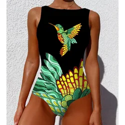 Bañador de rayas de una pieza para mujer, traje de baño de alta calidad, monokini estampado de realce, ropa tropical de verano