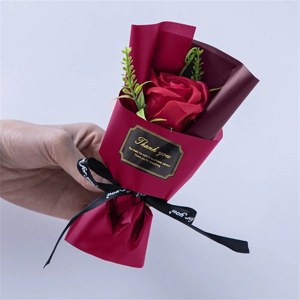 Mini Rose Soap Flower Bouquet Home Wedding Decorations Artificial Flowers Valentine's Day Birthday Thanksgiving Festival Gift