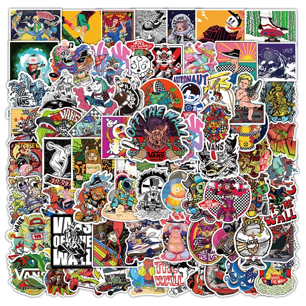 

50/100PCS Fashion Brand Vans Waterproof Graffiti Stickers - Decals for Helmet, Bicycle, Hand Account(LanLanStickersWorld Store)