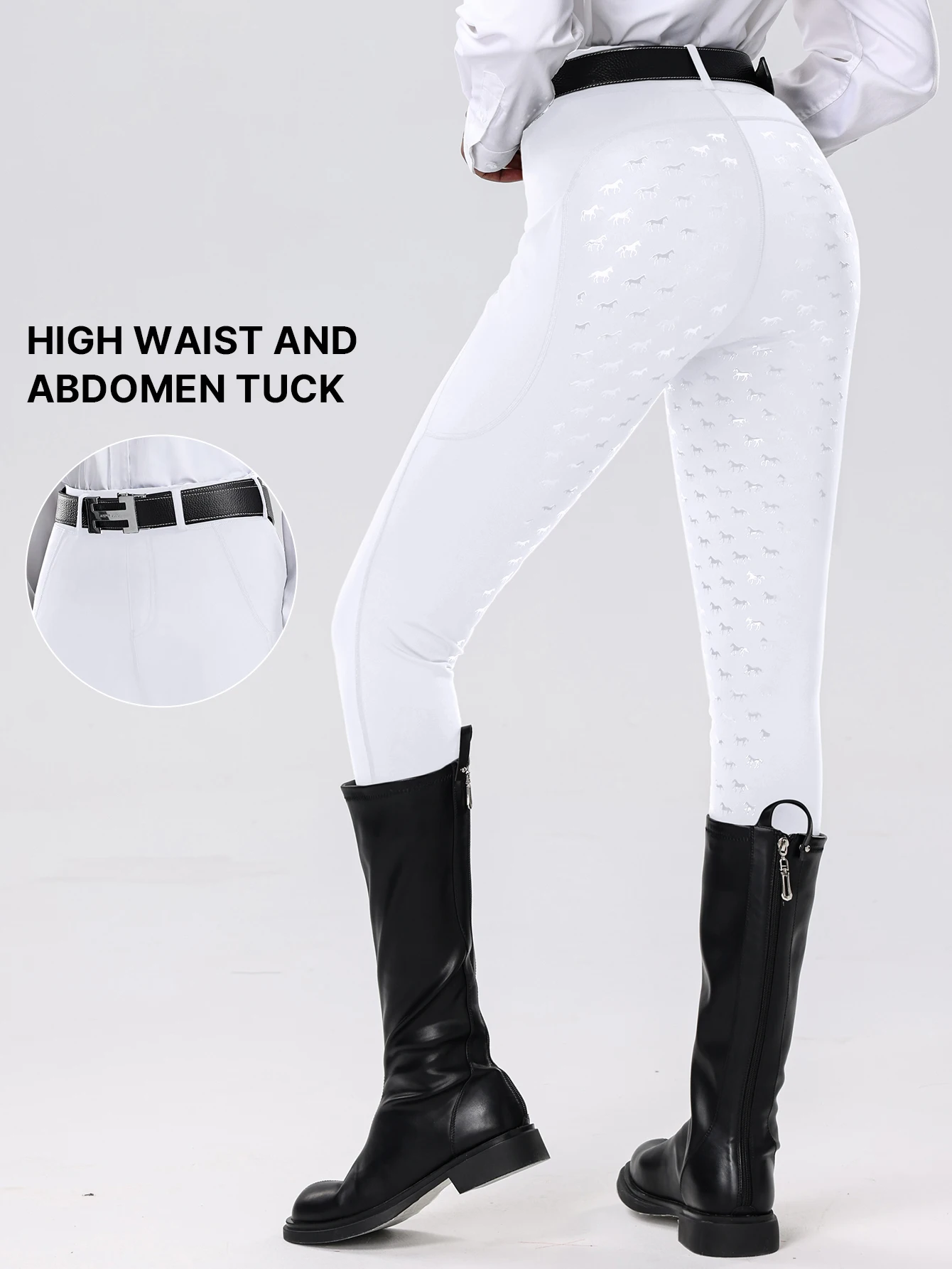 Women's equestrian pants, equestrian sports pants, professional equestrian clothing, all silicone design, high elasticity fabric