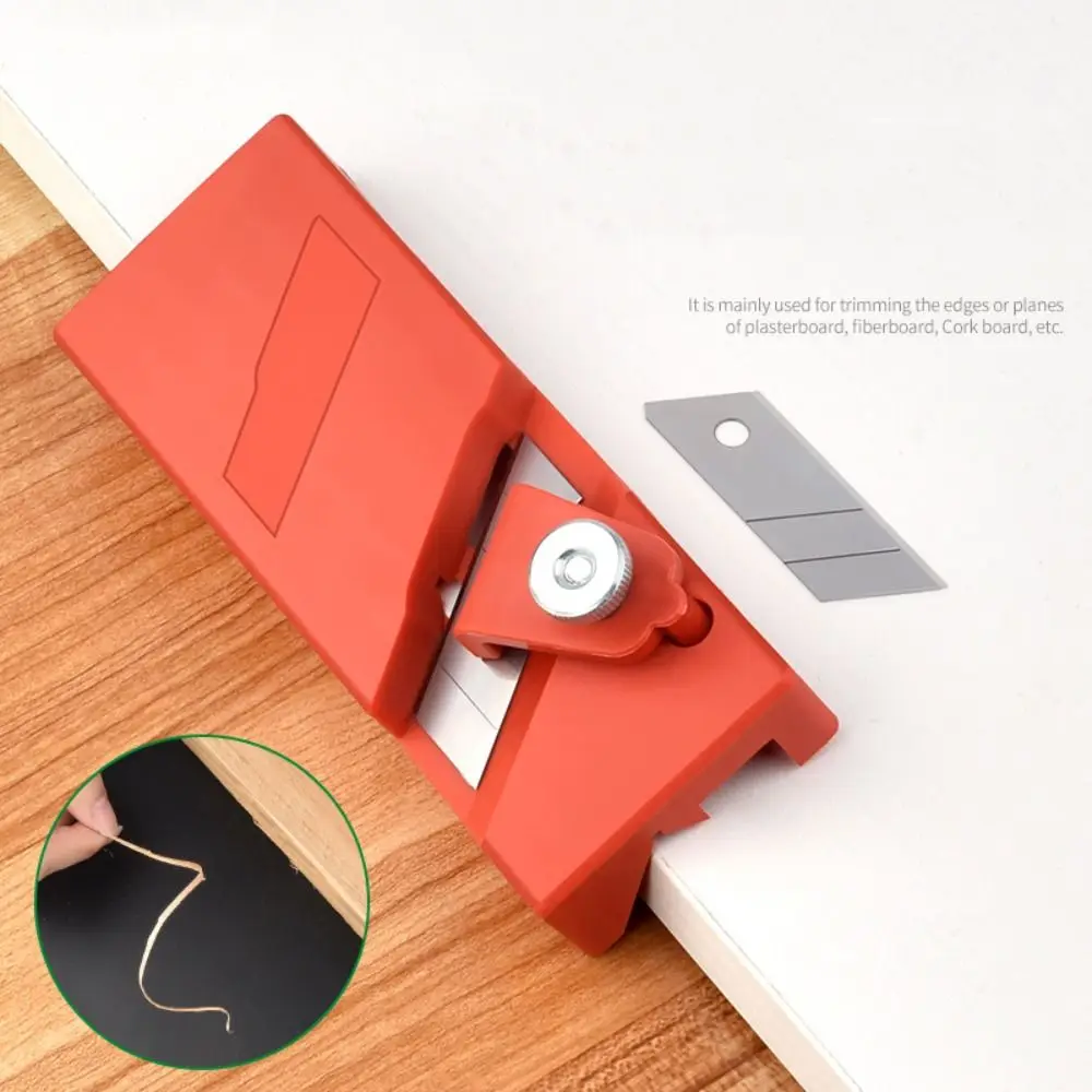 เครื่องไสขอบแผ่นยิปซัม ABS ปรับเอียงได้ 45 องศา °   เครื่องมือลบคมงานไม้ประสิทธิภาพสูงมุมเฉียง ตัดแต่งขอบ ทนทาน
