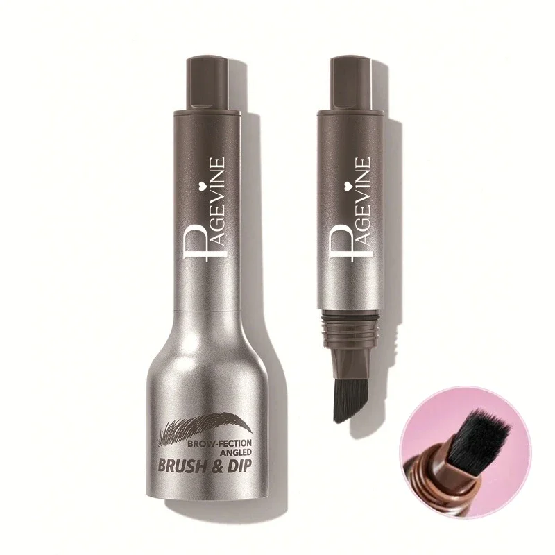 Schuine Vierkante Borstel 3D Wilde Wenkbrauw Kleurstof Potlood Anti-vlekken Waterdicht Taupe Bruin Grote Borstel Haarlijn Wenkbrauwversterkers Crème