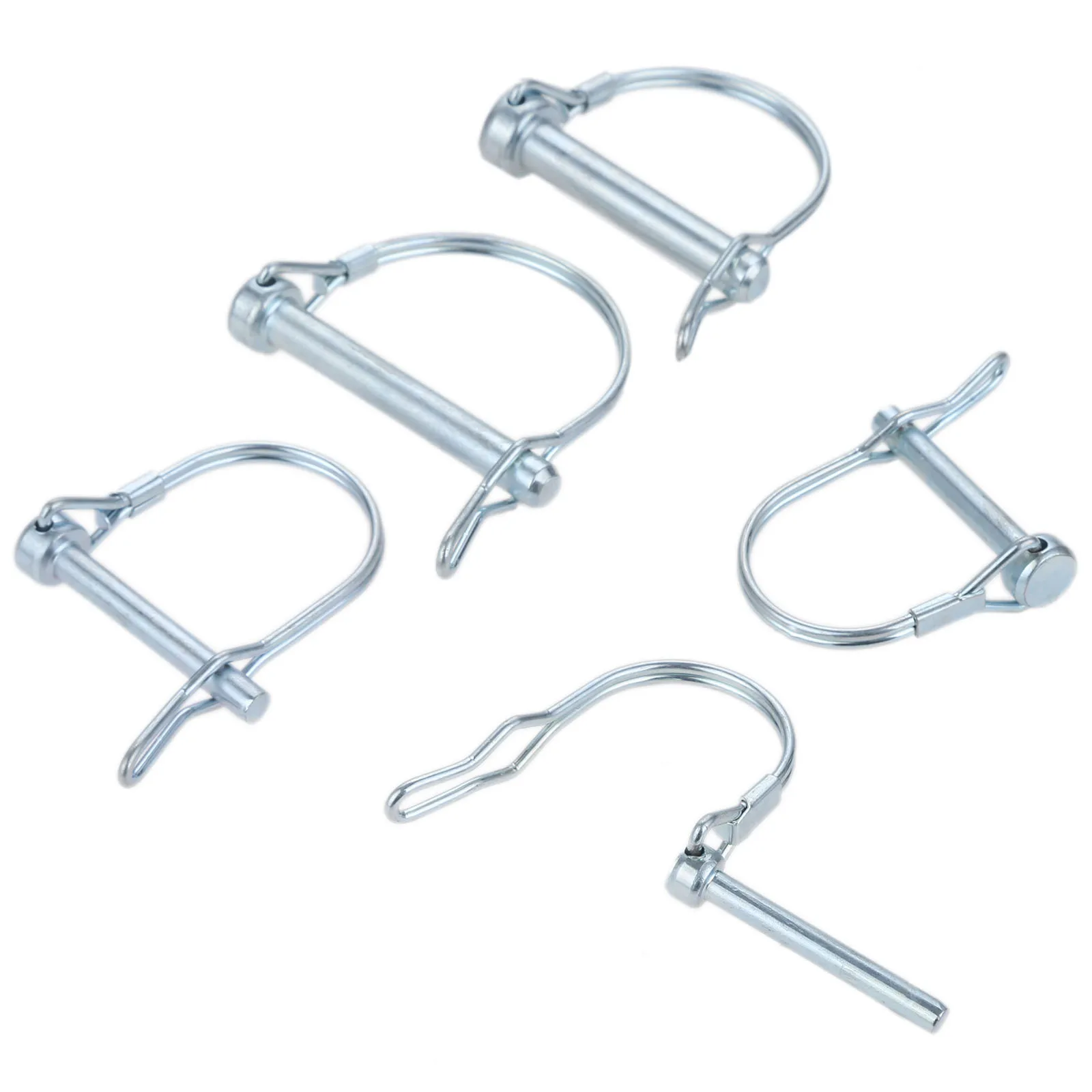 5pcs/2pcs Coupler Safety Pin Steel M5 M6 M8 M9.5 Quick Lock Release Trailer Truck Bicycle Stroller Boat RV Hitch D-Hook Pins