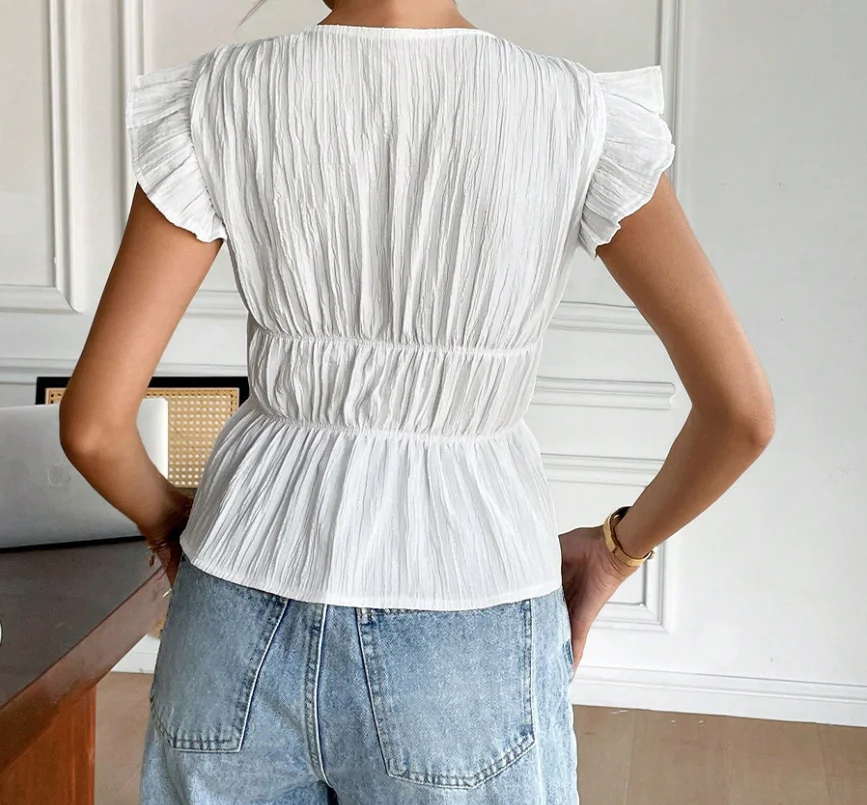 女性用半袖シャツボウカーディガンシャツ