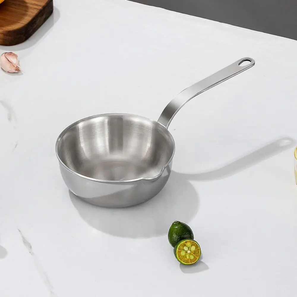 Scalding-proof Hot Oil Splashing Pot 304 Stainless Steel Thickened Egg Frying Pan Hanging Hole Ergonomic Handle