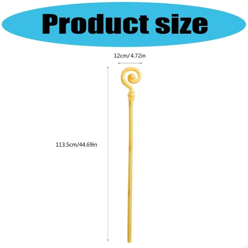 Szczegółowe plastikowe akcesoria do kostiumów ze złotego czarodzieja do przedstawień teatralnych Halloween F3MD