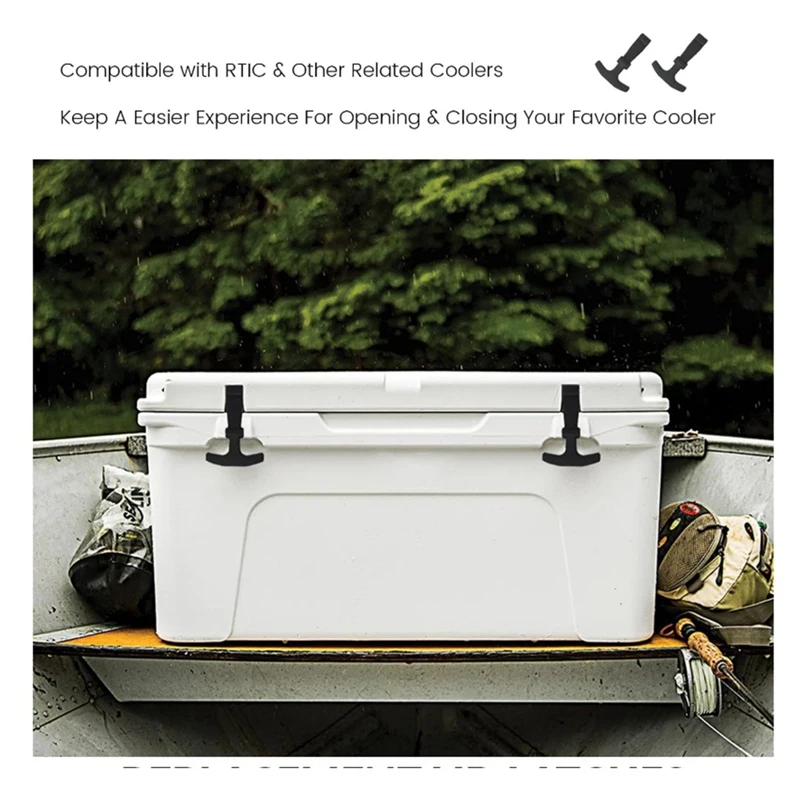 NEW-2PCS Replacement Lid Latches Outdoor Portable Insulated Cooling Box T Type Buckle