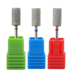 Easy Nail Diamond Cross Teeth Barrel Nail Drill Bits Rotary Cuticle Clean Burr 3/32