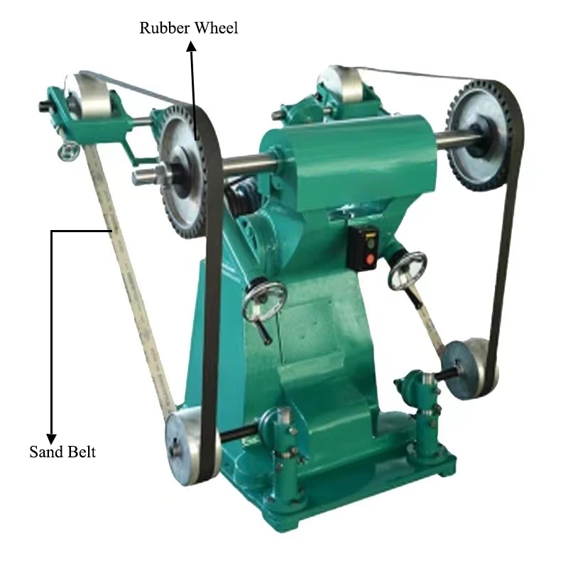 Multi Function Sanding Belt Grinding / Sand Wheel / Cloth Wheel Buffing Brass Faucet Hand Work Grinding Polishing Machine