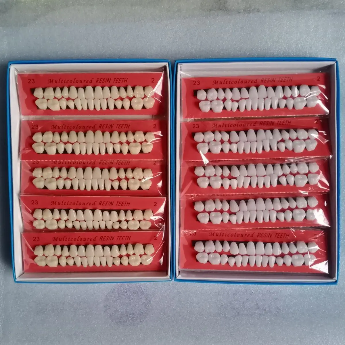 10Pcs Dental Full Denture Particle Dental Resin Particles High Wear Resistance Strong Practice Teeth Arrangement Dental Material